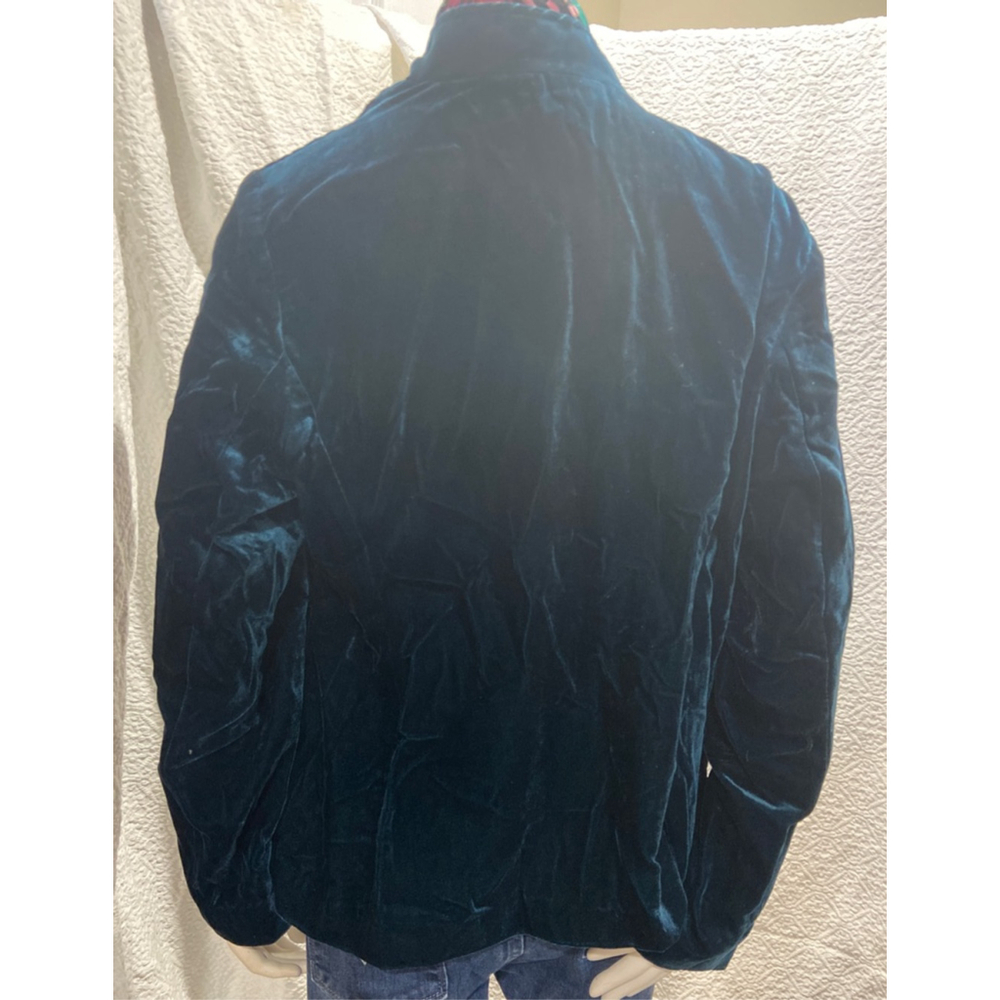 Chico's Jacket jewel tone velvet blazer un structured size XL - Picture 7 of 8
